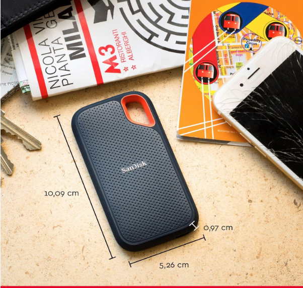Dimensions du SanDisk Extreme SSD externe